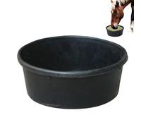Sartén de alimentación para ganado - de goma para caballos de 4 litros, baño de polvo | para rancho al aire libre, animales pequeños, gatos, patos, pollo, cabra, cerdo, ovejas, granja, aves