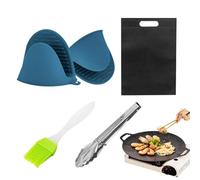 Sartén de barbacoa - Placa plana de inducción para vitrocerámica, placa de conducción del calor uniforme con superficie antiadherente recubierta redonda | Cocina al aire libre Placa eléctrica