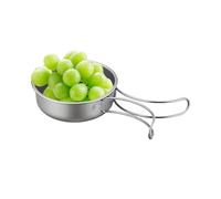 Sartén De Camping - Sartén De Titanio, Diseño Con Asa Plegable, Olla Portátil Ligera | Cocina Al Aire Libre Senderismo Pes?a Caza Viajes Rv Cocina Casa Mochila De Hombro Camp