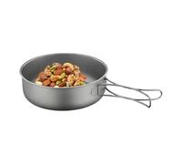 Sartén de camping - Sartenes de titanio con mango plegable | Ollas de cocina antiadherentes, sartenes para mochileros, ollas de camping, para senderismo al aire libre, caza, viajes, s