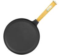 Sartén de hierro fundido 24 cm para crêpes tortitas Sartén BRIZOLL mango de madera desenroscable Sartén de hierro fundido para inducción para tortitas Sartén Omlett Sartén Blini