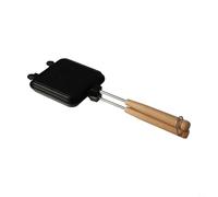 Sartén de hierro fundido para sandwichera, parrilla antiadherente de doble cara, herramienta de desayuno de cocina de aluminio fundido, para Petromax Gusseisen, 13 cm