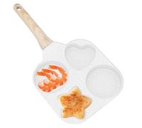 Sartén de huevo - 4 taza de sartén antiadherente con formas divertidas | Cazador furtivo multifuncional de Oeuƒs, molde de huevo para panqueques, hamburguesas, sándwiches de desayuno para