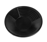 Sartén de minería de oro negro con dos tipos de rifles de prospección de 38 cm, adecuado para exteriores, kit de panorama, herramientas antiguas, equipo de mina, herramienta de dragado manual