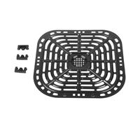 Sartén De Repuesto Para Freidora De Aire, 23.5x24.5 Cm Cuadrada Accesorios De Repuesto Para Freidora De Aire Con Revestimiento Antiadherente, Ejilla Para Freidora De Aire De Acero Inoxidable 304