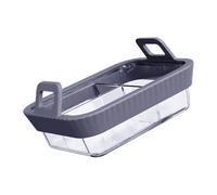 Sartén de vidrio grueso sin costuras con mango de 1/2 / 3 celdas para freír al aire, microondas y vaporizador, utensilios de cocina resistentes al calor