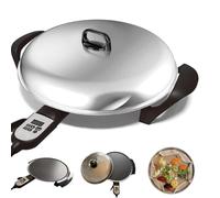 Sartén Eléctrico Antiadherente para Crepes, Plancha para Injera, Dosa | Superficie de Aluminio Fundido, Control Digital Ajustable, Distribución Uniforme del Calor, Para Chapati(47cm)