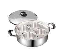 Sartén escalfadora de huevos, 4 tazas, antiadherente, resistente al óxido y duradera, fácil de liberar y cocinar uniformemente, cocina, desayuno, brunch, olla al vapor, 2.95 pulgadas