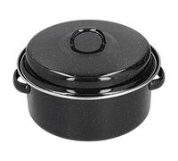 Sartén esmaltada, tostadora ovalada con tapa abovedada, excelente calentamiento para carne, verduras y batatas