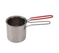 Sartén Freidora Portátil Antioxidante Resistente Altas Temperaturas Largo Ahorro Aceite Multifuncional Acero Inoxidable 304 Cocina 12x13x14 Cm (Juego de 3