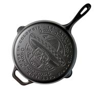 Sartén hierro fundido curado diseño calaca inducción 30cm apta fuego, horno cast iron skillet, sks32791