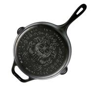 Sartén hierro fundido curado diseño catrina inducción 25cm apta fuego, horno cast iron skillet, sks34603