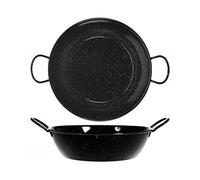 VAELLO Valenciana Honda Chimney Panel Enamelled Steel Sling Pan, 28 Cm Chimenea Acero Esmaltado, Negro, 28 Centimeters cm