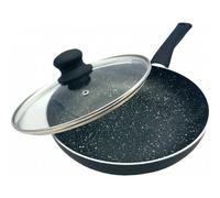 Sartén KingHoff KH-3956 22cm Antiadherente Mármol con Tapa de Vidrio