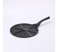 Sartén multiagujero 27 cm, aleación de aluminio, sin barbacoa, para cocinar en casa, compatible con estufas, color negro (D)