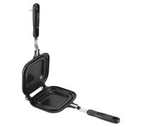 Sartén multifunción de doble cara, tostadora de sándwiches y preparador de desayunos, sartén antiadherente con mango resistente al calor para estufa de gas, sartén de aluminio