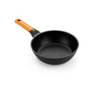 BRA Efficient Orange Sartén honda 24 cm, aluminio fundido con antiadherente Platinum Plus, apta para todo tipo de cocinas incluida inducción, libre de PFOA