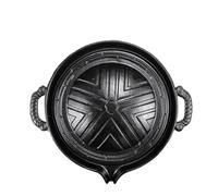 Sartén para barbacoa de hierro fundido, sartén para carne para parrilla al aire libre | Parrilla antiadherente para barbacoa, placa de freír de 11 pulgadas para cocinar
