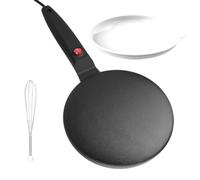 Sartén para crepes, Crepera eléctrica Control automático de temperatura | Máquina para hacer panqueques de mano Crepera eficiente, precalentamiento rápido, calentamiento rá