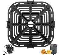 Sartén para freidora de aire COSORI Pro LE de 5 cuartos de galón, antiadherente de 8.26 x 8.26 pulgadas, soporte cuadrado para freidora de aire, piezas de repuesto, accesorios, placa de parrilla