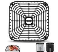 Sartén para freidora de aire COSORI TurboBlaze de 6L de galón, antiadherente de 8.9 x 8.9 pulgadas, estante cuadrado de repuesto para freidora de aire, accesorios de parrilla con parachoques de