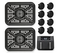 Sartén para freidora de aire Ninja Foodi AF400UK 9.5L 6 en 1 9.5L DualZone Air Freiders, accesorios para freidora de aire, piezas de repuesto, bandeja para parrilla, bandeja para platos crujientes
