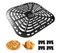 Sartén para freidora de aire para bandejas, cesta de freidora de aire de repuesto para Vortex Plus de 6 cuartos de galón, estante para freidora de aire con 4 parachoques de goma, placa de parrilla de