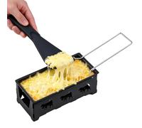 Sartén para Fundir Queso Bandeja Portátil Para Tostar Chocolate Con | Fundidor de Queso para Camping Para Cocina Barbacoa Hogar Restaurante Apartamento Fiesta Reunión Camping Senderismo Negro