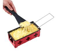 Sartén para Fundir Queso Horno Rotatorio Para Hornear Chocolate Con | Fundidor de Queso para Camping Para Cocina Barbacoa Hogar Restaurante Apartamento Fiesta Reunión Camping Senderismo Rojo