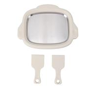 Sartén para hacer crema con 2 rascadores, plato multifuncional para hacer helado, plato de alimentos fritos y dulces, enrollado, utensilio de cocina