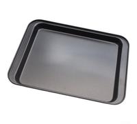 Sartén para horno sin revestimiento y material de acero de alto carbono que ofrece construcción y distribución uniforme del calor, adecuada para hornear pan, pasteles, galletas y pastelería (negro)