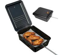 Sartén Para Palomitas De Fogata,Antiadherente Utensilio De Cocina Plegable | Máquina de palomitas con mango largo - Para camping, picnic, senderismo, viajes, cocinar, asado al aire libre y la barbacoa
