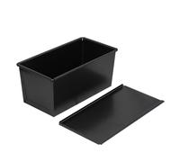 SartéN para Pan de Acero Al Carbono de 450G con Tapa, Molde para Tostadas, Tapa, Bandeja para Hacer Pan Profesional Resistente