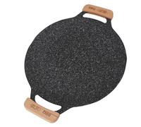 Sartén para Parrilla Coreana, 36 cm Sartén para Parrilla Plana de Aluminio, Plancha Redonda Antiadherente para Barbacoa, Comales para Tortillas para Estufa de Gas de Inducción