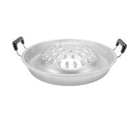 Sartén para parrilla de barbacoa coreana tailandesa, bandeja para parrilla de barbacoa de acero inoxidable, sartén para barbacoa para acampar, sartén para asar sin humo (35 cm/13,78 pulgadas Color