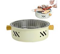 Sartén para parrilla de carbón portátil, parrilla de barbacoa coreana de mesa | Parrilla de barbacoa eléctrica portátil pequeña parrilla de carbón | Parrilla antiadherente para acampar, electrodomésti