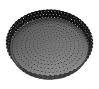 Sartén para pizza, bandeja antiadherente de acero al carbono con parte inferior perforada extraíble de 5 a 9 pulgadas para cocinar pasteles de pizza (A-9 pulgadas)