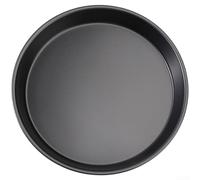 Sartén para pizza de acero al carbono resistente de 10 pulgadas, antiadherente, redonda, con bordes enrollados para un uso cómodo y horneado consistente (8 pulgadas)