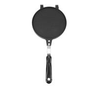 Sartén para prensar rollos de huevo, prensa para tortillas antiadherente, máquina para hacer rollos de huevo de doble cara con asa, herramienta de cocina de aluminio de 6,8 (Estilo de cuadrícula)