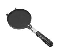 Sartén para prensar rollos de huevo, prensa para tortillas antiadherente, máquina para hacer rollos de huevo de doble cara con asa, herramienta de cocina de aluminio de 6,8 (Estilo brillante)