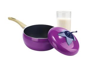 Sartén para salsas y salsas de frutas, sartén escalfadora con tapa - para cocinas de inducción y placas de cocción, cocinar sopa de leche, espaguetis, freír, cocer a fuego lento