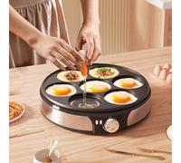 Sartén para tortillas para hacer hamburguesas de huevo, calentamiento rápido en 5 minutos, apto para varios ingredientes, ideal para 2-4 personas
