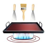 Sartén parrilla al aire libre - olla rectangular 32x22cm, sartén antiadherente | Distribución uniforme del calor Preparación baja en grasa Estructura de uso robusta, solución para pan de carne