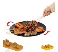 Sartén | Parrilla antiadherente para interiores | Parrilla coreana para barbacoa | Equipos de cocina al aire libre y sartenes portátiles con asa para camping, portón trasero al aire libre