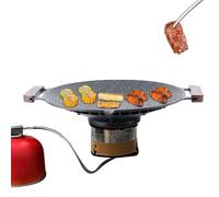 Sartén parrilla para barbacoa - Sartén con asas para y freír | Placa BBQ portátil para freír saltar en la cocina de exterior Camping Viaje Casa