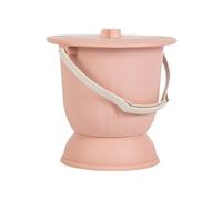 Sartén portátil de 4,5 L con tapa y asa para mujeres, niños, adultos, hogar, rosa, 24,7 x 24,5 cm