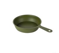 Sartén portátil hecha de acero inoxidable 304 para kits de supervivencia al aire libre y expediciones de senderismo que requieren soluciones minimalistas de utensilios de cocina (verde militar)