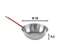 Sartén Profunda 1 Mango Ilsa Acero Cepillado Inoxidable Redonda Esmaltada