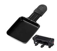 Sartén Raclette - Bandeja antiadherente para derretir quesos a la parrilla, mango resistente al calor, juego de repuesto para el hogar, picnic, camping, interior, exterior, cumpleaños, compatible con