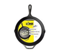 Lodge Sartén redonda hierro fundido L10SK3 con mango, color negro, diámetro 30,5 cm